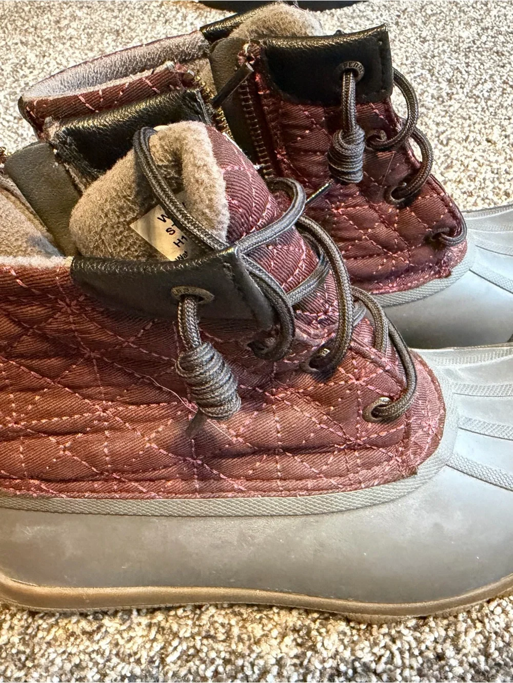 Sperry quilted brown